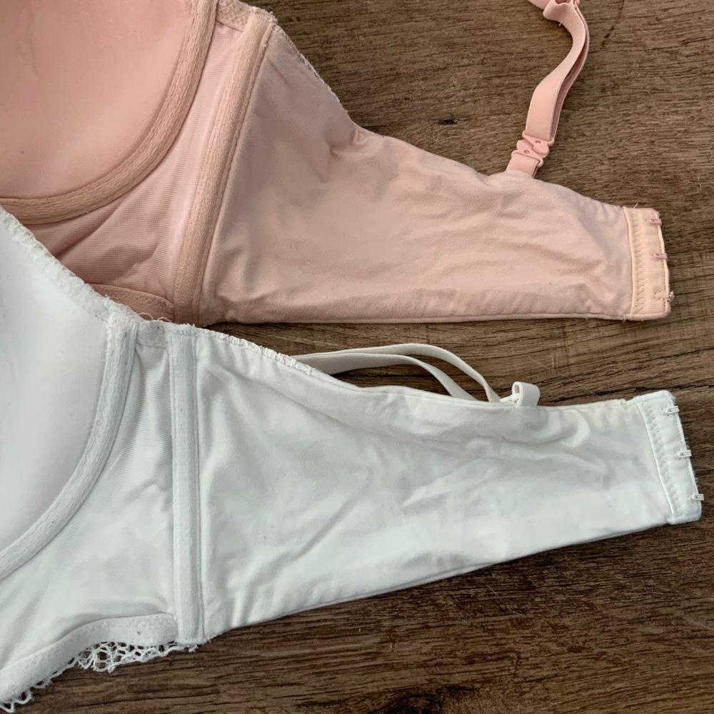Victoria's Secret Lace Balconette Bra in Light Pink and White - Picture 4 of 7
